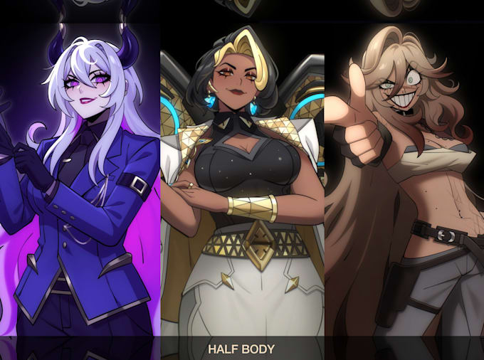 draw anime character illustration, portrait, avatar or pfp