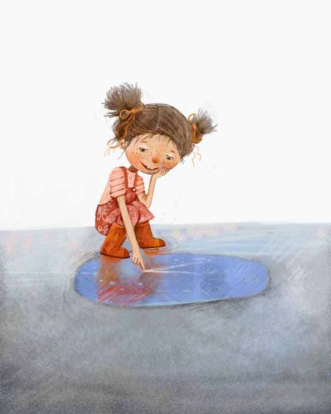 create digital illustrations with light background not ai