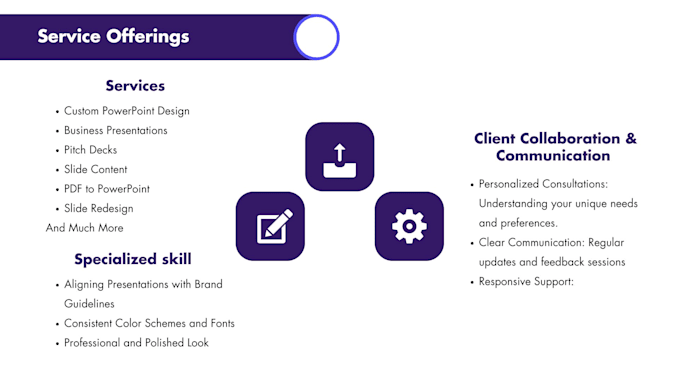 design business pitch deck with content