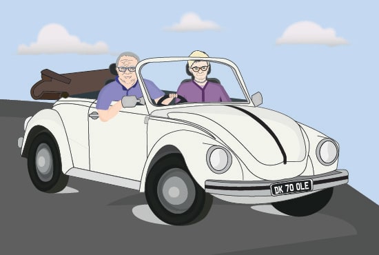 create 2d flat vector illustrations for you