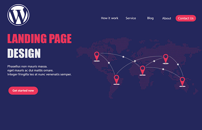 create a landing page or home page design in wordpress 24hrs