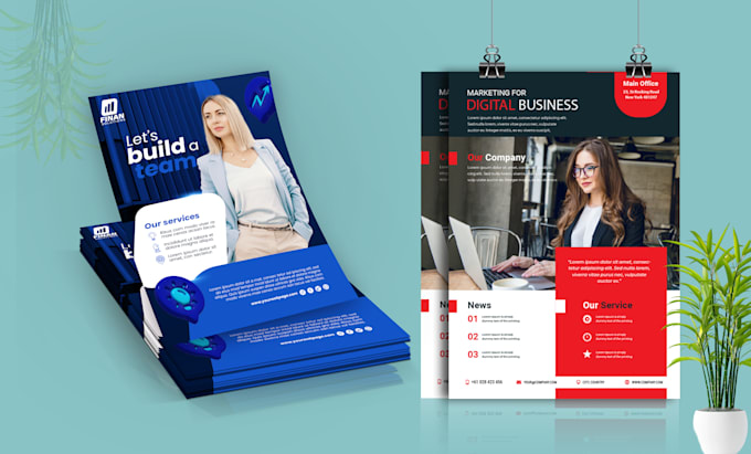design business flyers, posters, banners, leaflets, and brochures