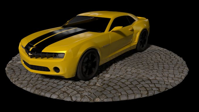 do a realistic 3d car model and render