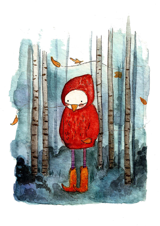 draw one illustration in a children book style