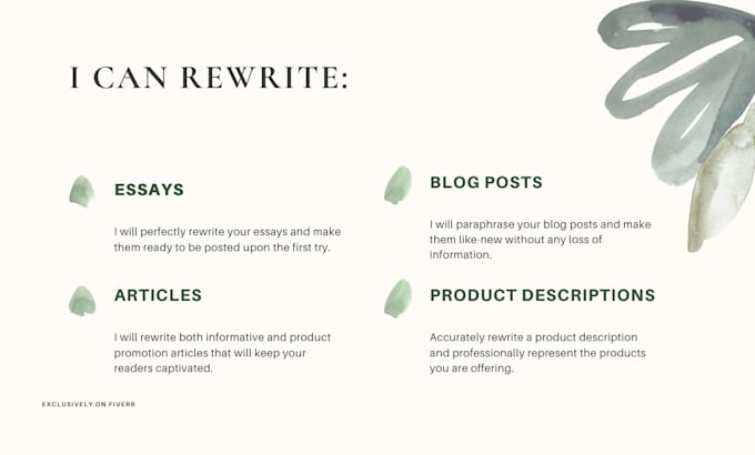 manually write your articles