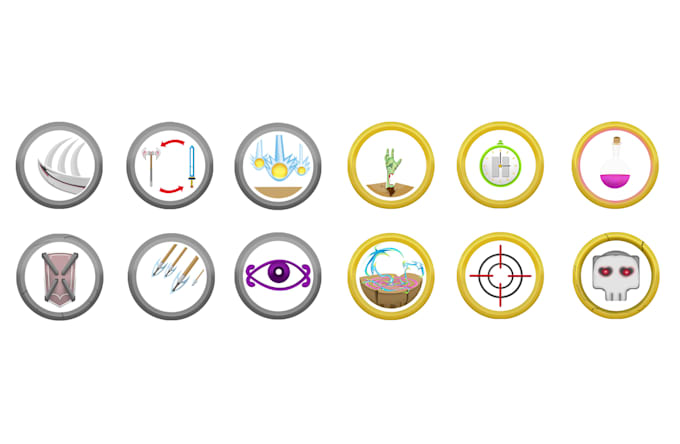 make custom 2d game icons, objects and game props