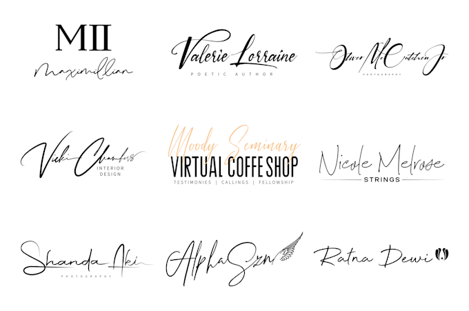 Design handwriting, scripted, signature, cursive, handwritten logo by ...