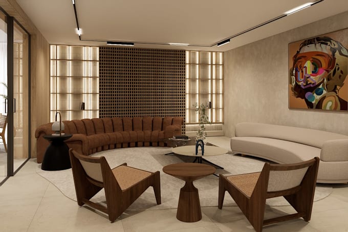 design your living room and create 3d renderings