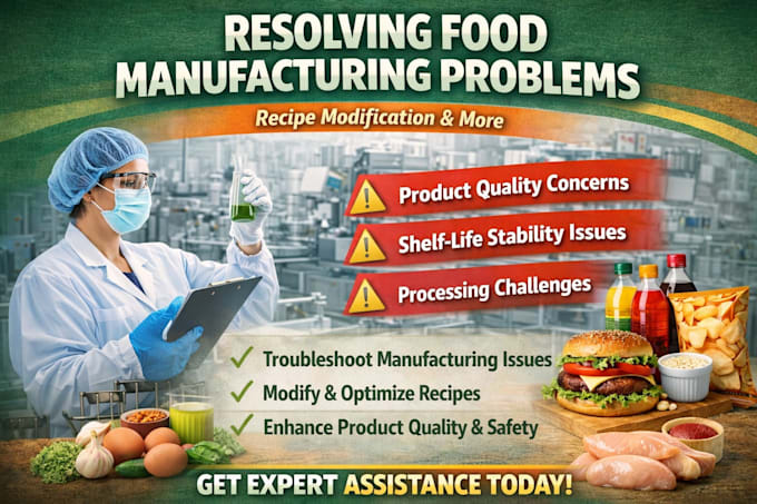 assist in food recipes, manufacturing, label and food safety
