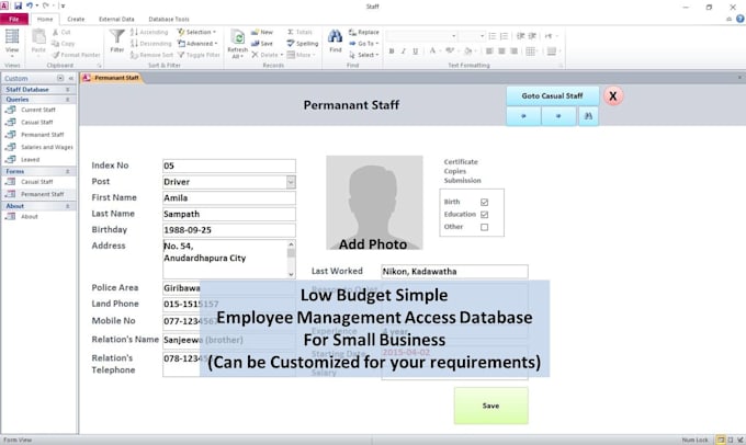 do word, excel, powerpoint or access projects