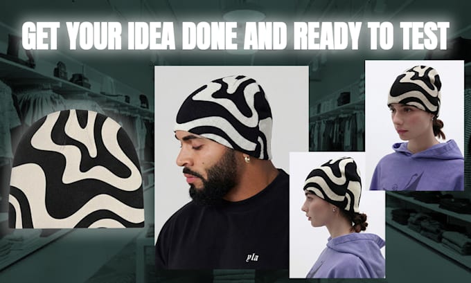 design custom hat mockups cap, beanie for your clothing brand