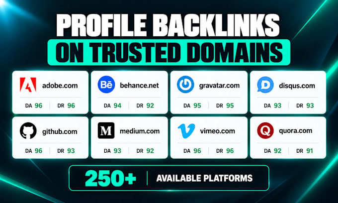 250 SEO profile backlinks with high da authority white hat manual link building
