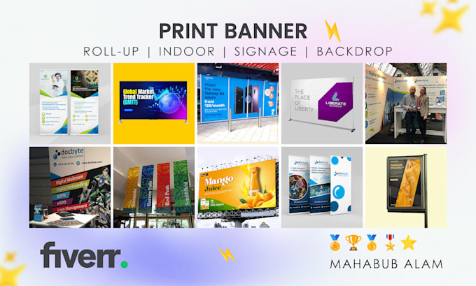 design exclusive digital web banners, print banners