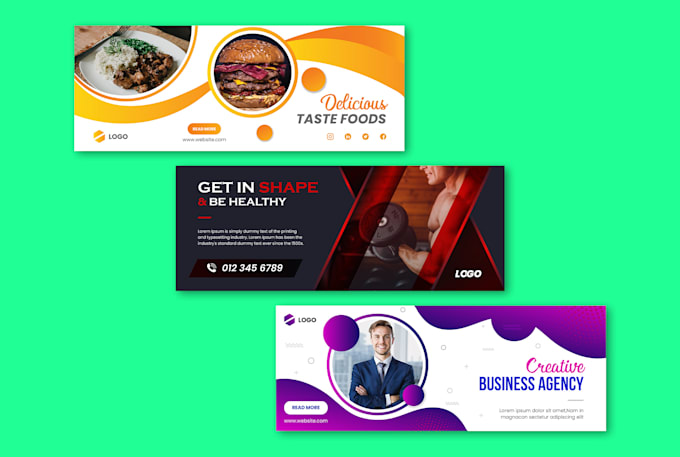 design professional fb cover, banner, google ads