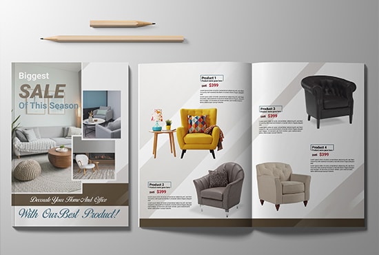 design sales sheet, product catalog, product flyer