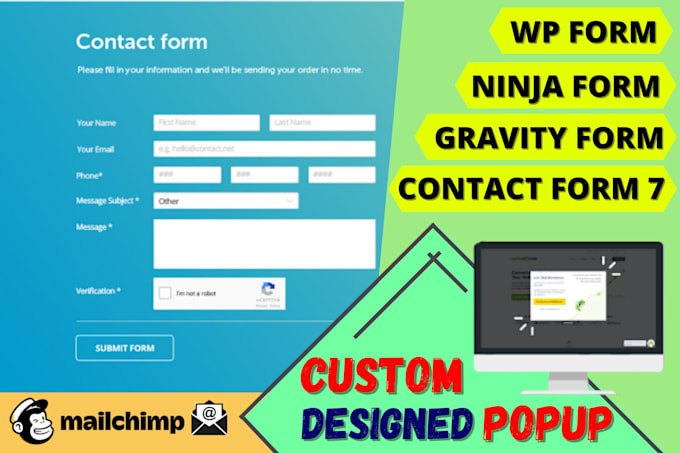 create your popup pages and any custom form , elementor form