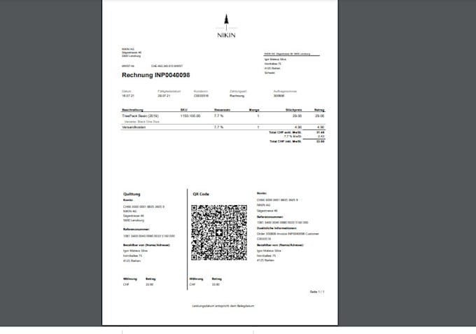 create shopify invoice template for order printer pro