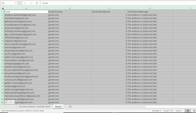collect an active  and niche targeted email list worldwide