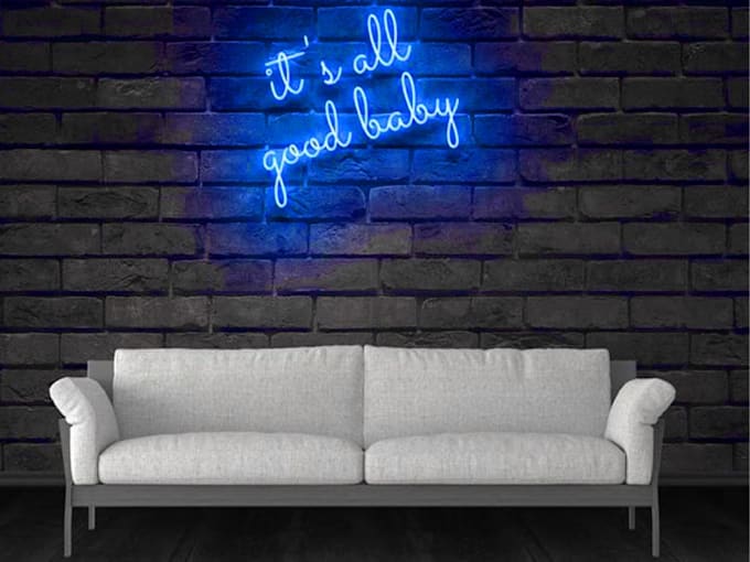do neon light text logo ,signs ,typography