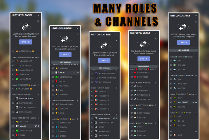 Set up design customize your discord server with best design by