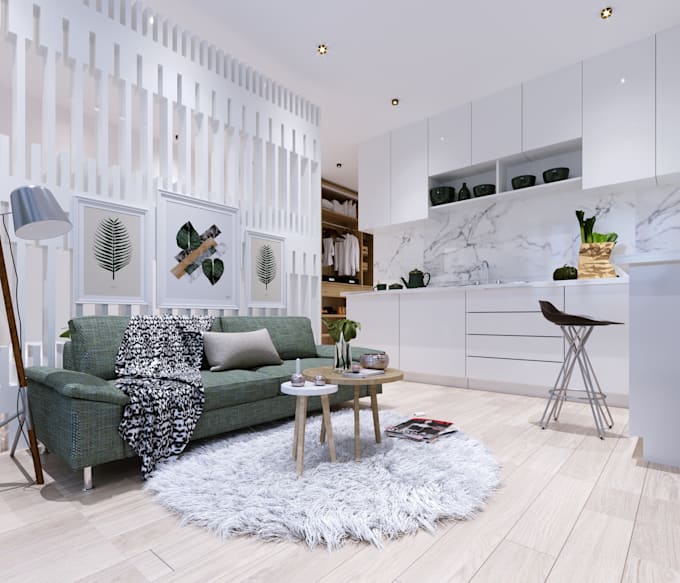 do your  minimalist interior design render