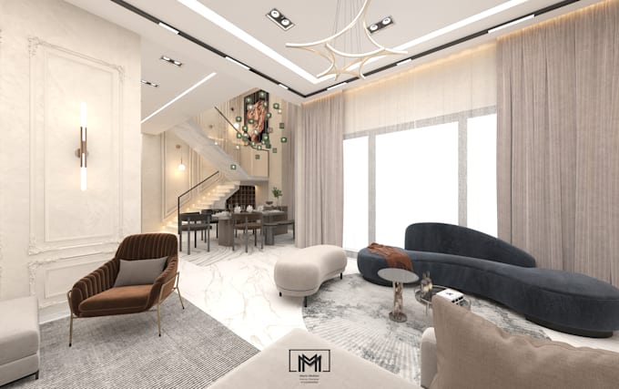 create interior 3d modeling and rendering