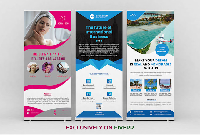 design amazing roll up banners and retractable banners