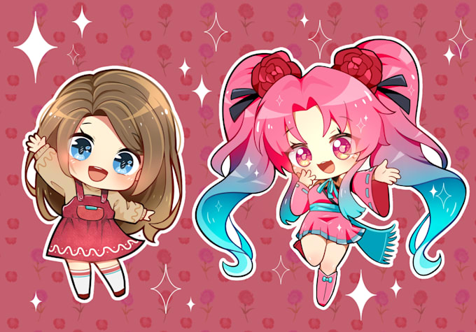 draw cute or kawaii chibi art, cute chibi couple