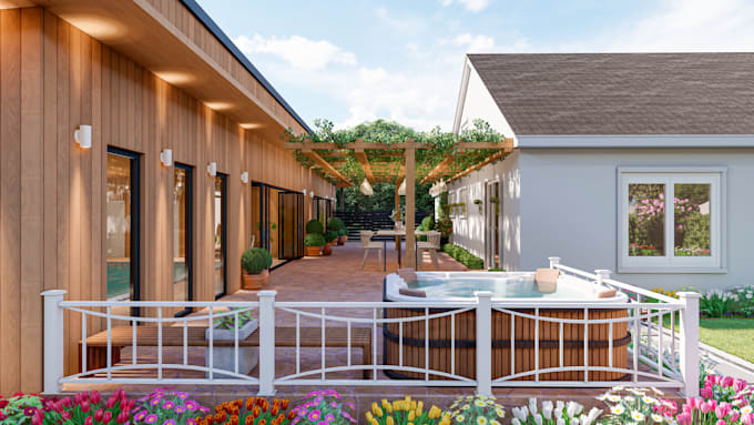 create your front yard, backyard, garden, patio, terrace and landscape design