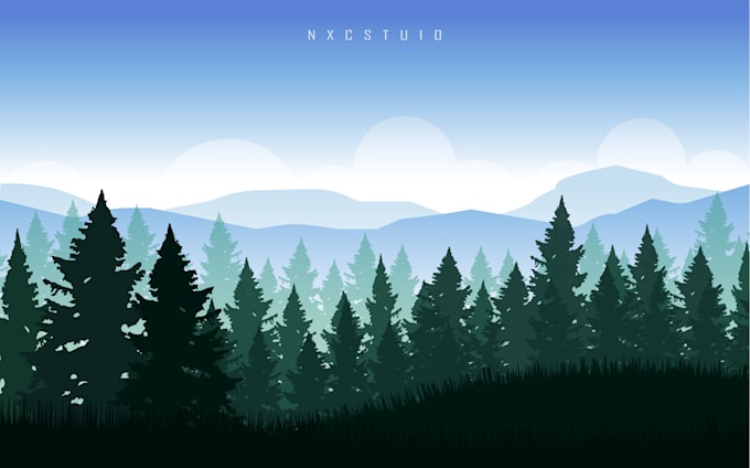 make beautiful landscape illustrations