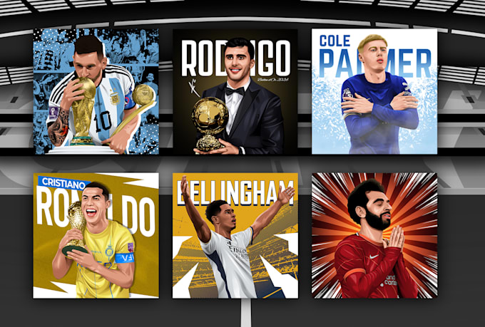 draw vector art your favorite football player in 24 hours