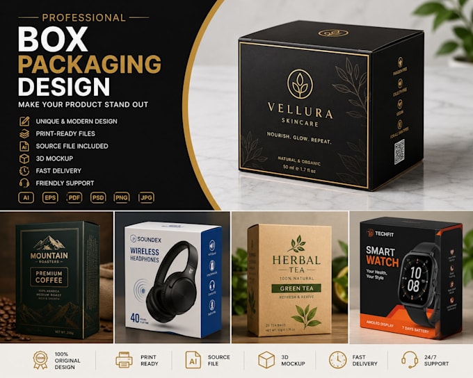 design professional product label and packaging