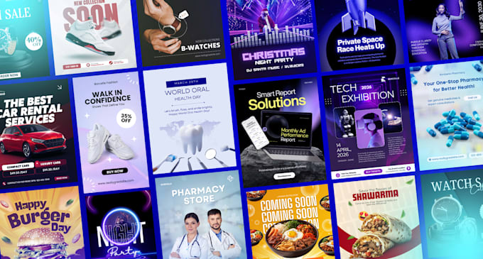 design engaging social media posts and aesthetic canva templates