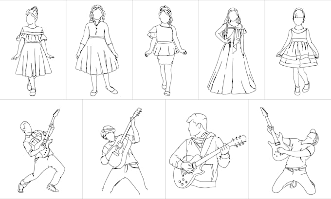draw detailed or simple line art illustration for you