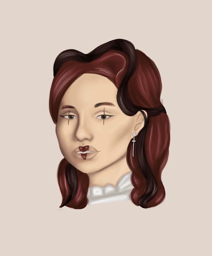 Realistically draw your portrait digitally by Katerina_canada Fiverr