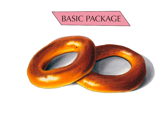 draw a realistic food illustration