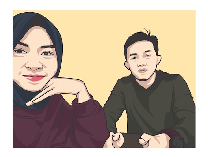 hello, I will draw your photo into a cartoon