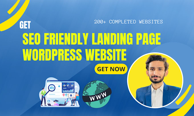 design seo optimized landing page wordpress website in elementor