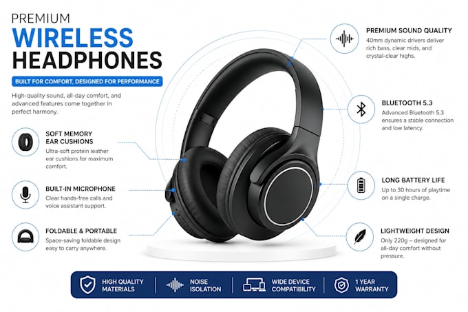 do product photo editing, retouching, background removal, and infographic design