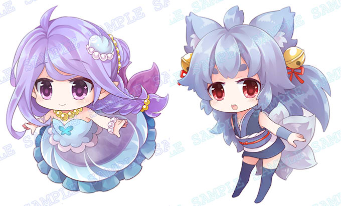 draw cute chibi vtuber manga anime fanart or original character