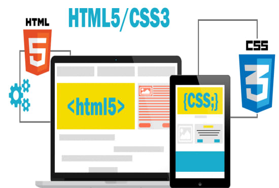 be your front end web developer HTML CSS javascript