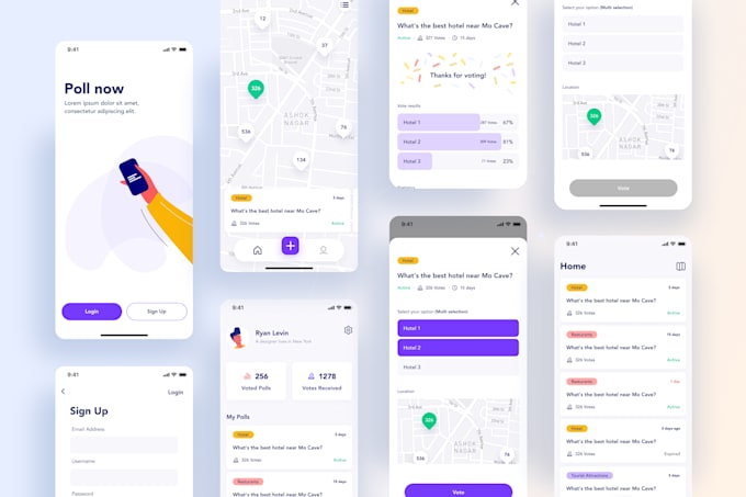 do figma mobile app design, mobile app UI UX design, mobile website design