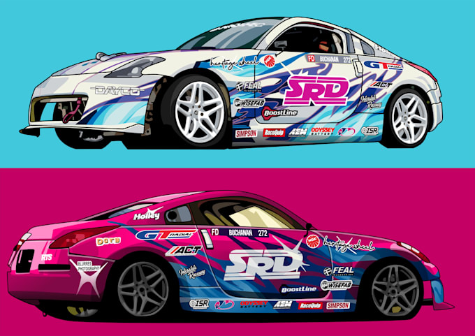 draw your vehicle into an amazing vector cartoon