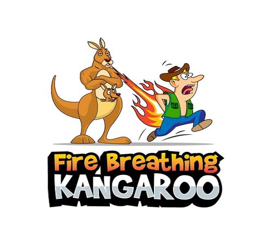 design fire breathing kangaroo chilli sauce  logo in 1 day