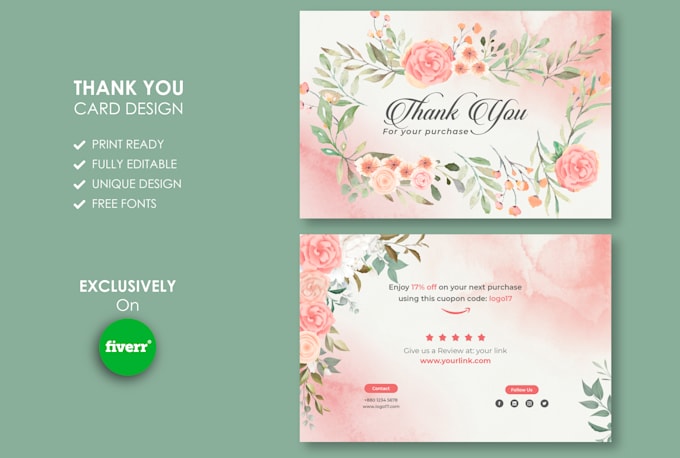 do thank you cards, package inserts, product inserts