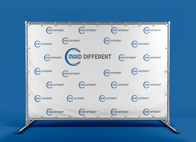 design a clean backdrop, step and repeat banner