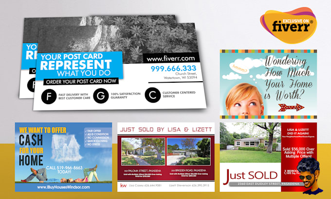 create professional modern postcard designs