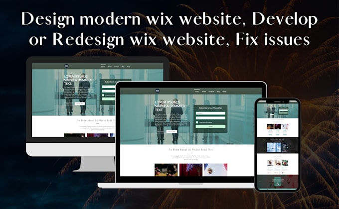 design modern business wix website, develop or redesign wix website, fix issues