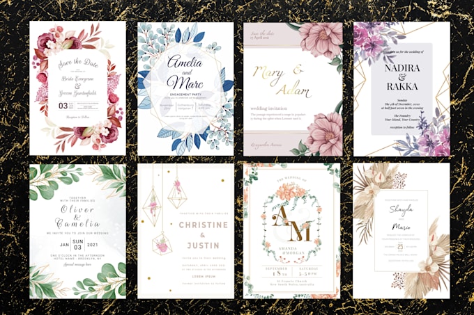 do beautifully customized wedding invitation cards or bridal shower invitations