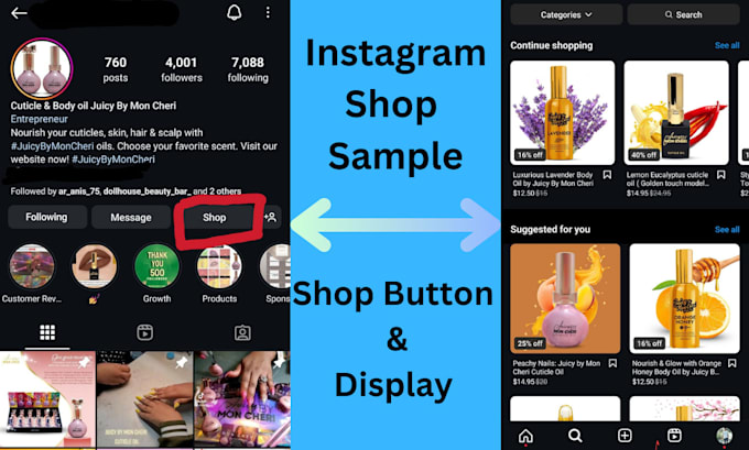 connect your e commerce store with facebook shop and instagram shop